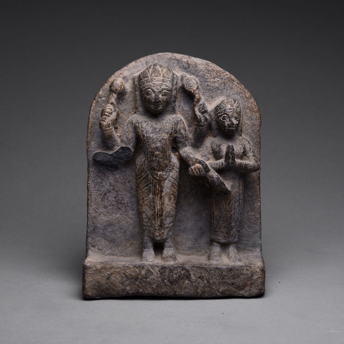 Stone Relief of Two Figures, 900 CE - 1300 CE
