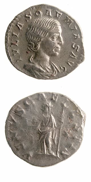 Silver Denarius of Julia Soaemias, 218 CE - 222 CE