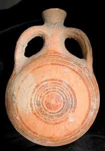 Late Bronze Age Terracotta Pilgrim's Flask, 1500 BCE - 1250 BCE