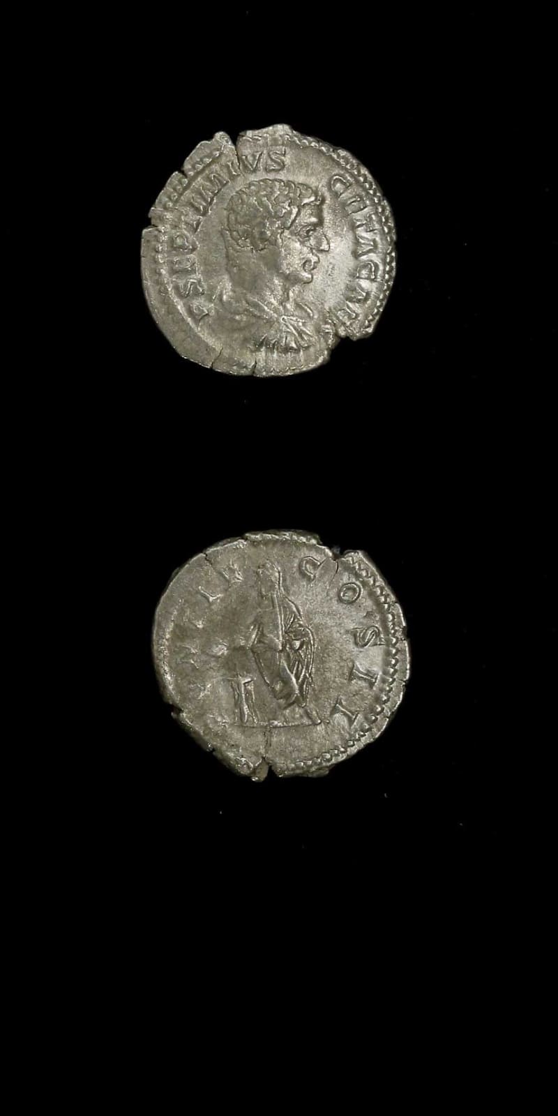 Silver Denarius of Geta Struck While Caesar, 202 CE - 209 CE