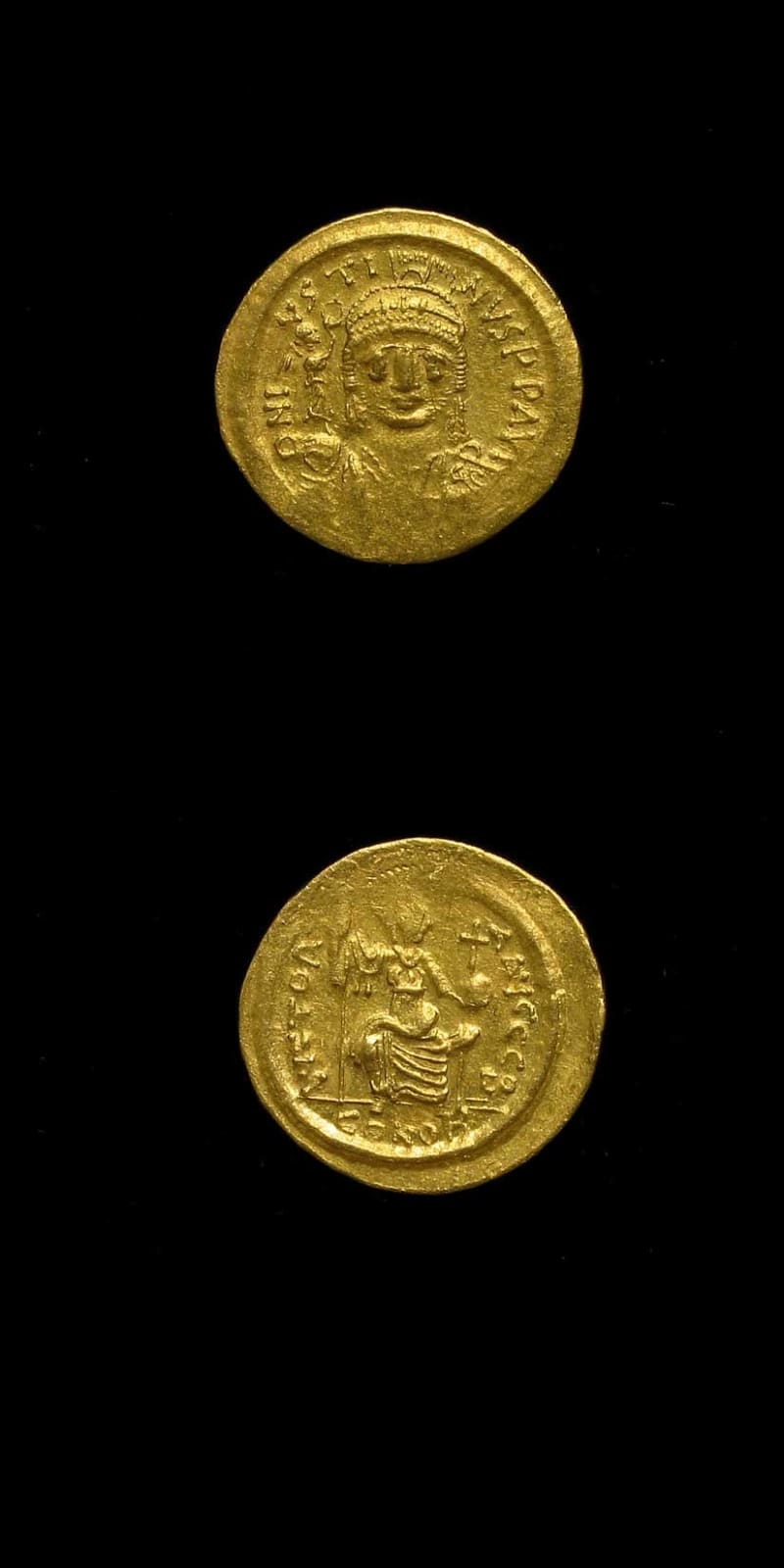 Byzantine Gold Solidus of Emperor Justin II, 565 CE - 578 CE