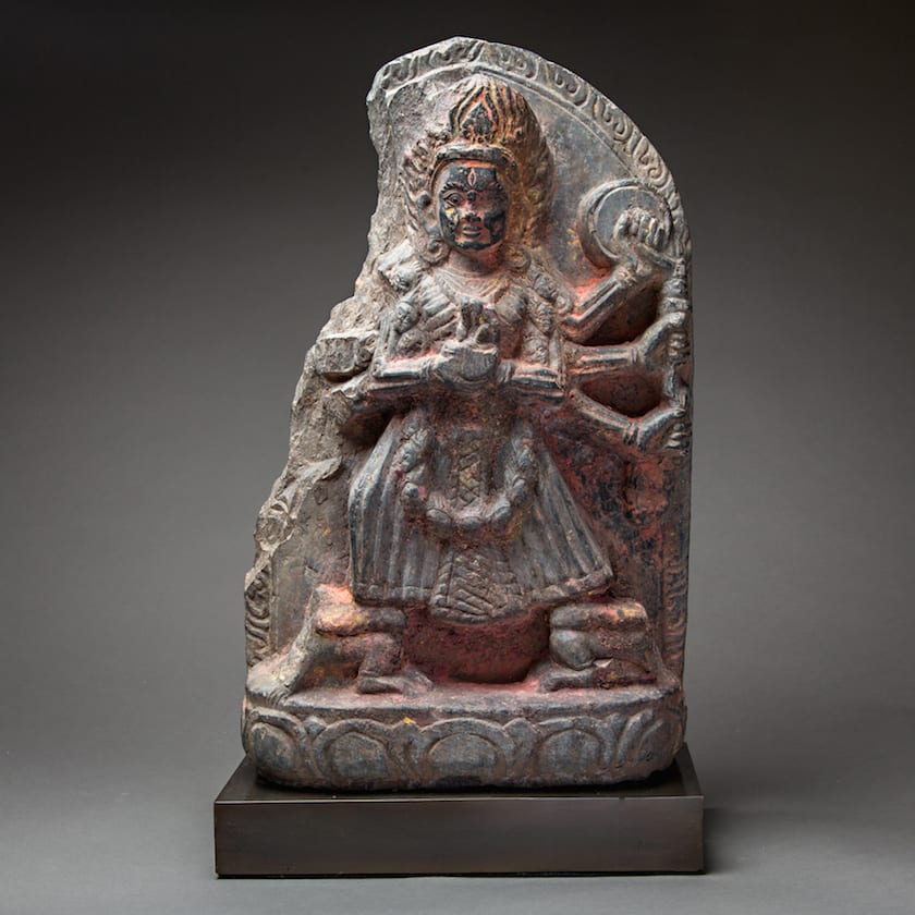 Stone Sculpture of Kaal Bhairav, 1700 CE - 1800 CE