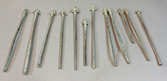 12 Iron Age Bronze Arrows, 900 BCE - 700 BCE