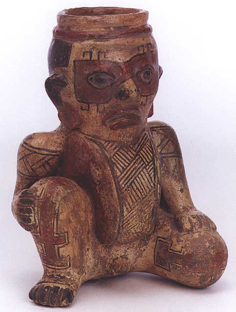 Galo Polychrome Hunchback Figure, 500 CE - 800 CE