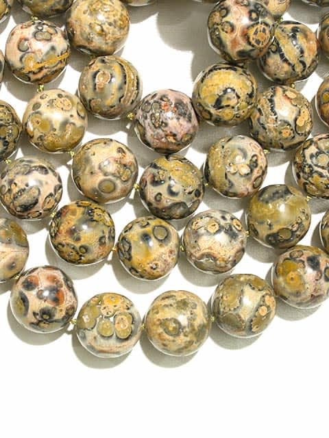 Leopard Skin Jasper Bead Necklace