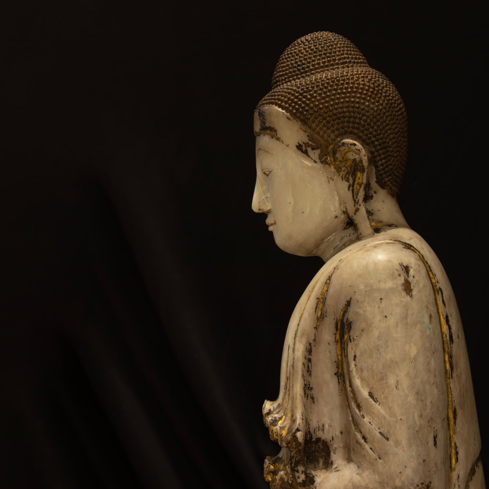 Shan Burmese Monumental Sculpture of the Seated Buddha, 18th century CE