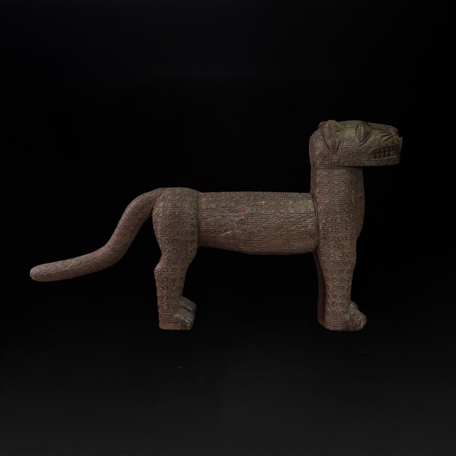 Pair of Benin Royal Leopards, Eighteenth to Nineteenth Century AD