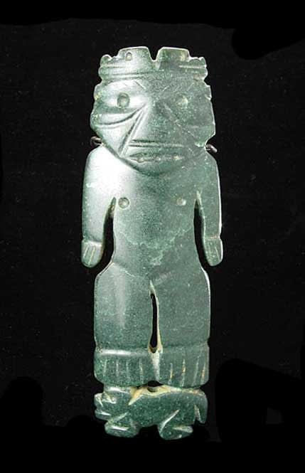 Atlantic Watershed Jade Figure Pendant, 100 CE - 500 CE