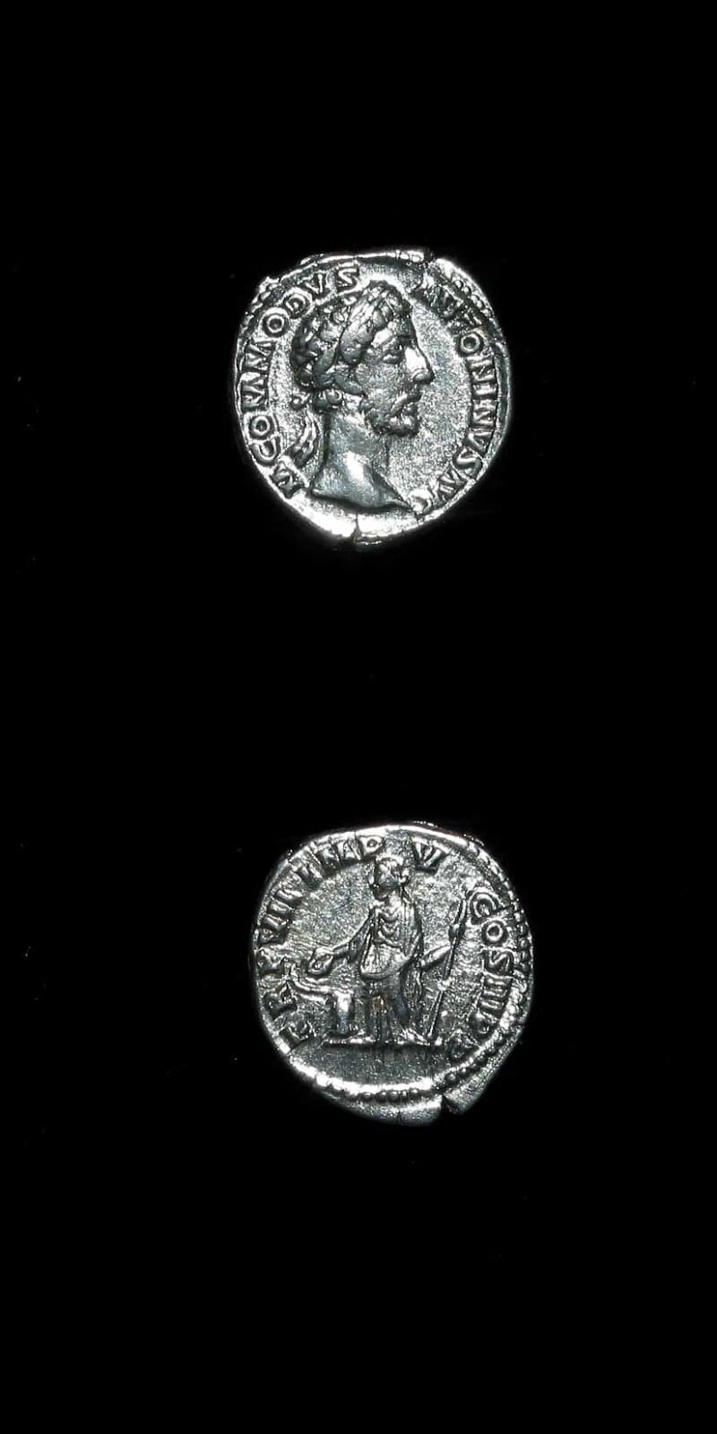 Silver Denarius of Emperor Commodus, 180 CE - 192 CE