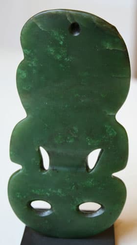 Maori Greenstone Hei Tiki Amulet, 17th Century CE - 19th Century CE