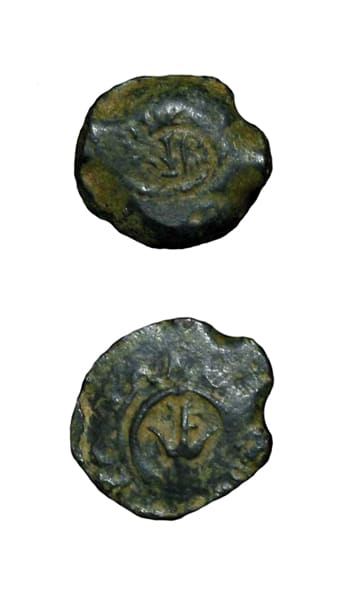 Maccabean Bronze Prutah of King Alexander Janneaus, 103 BCE - 76 BCE