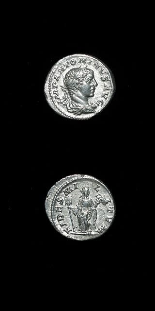 Silver Denarius of Emperor Elagabalus, 219 CE - 220 CE