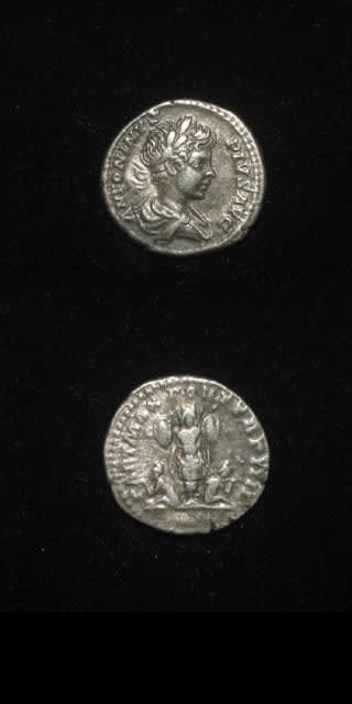 Silver Denarius of Emperor Caracalla, 200 CE - 210 CE