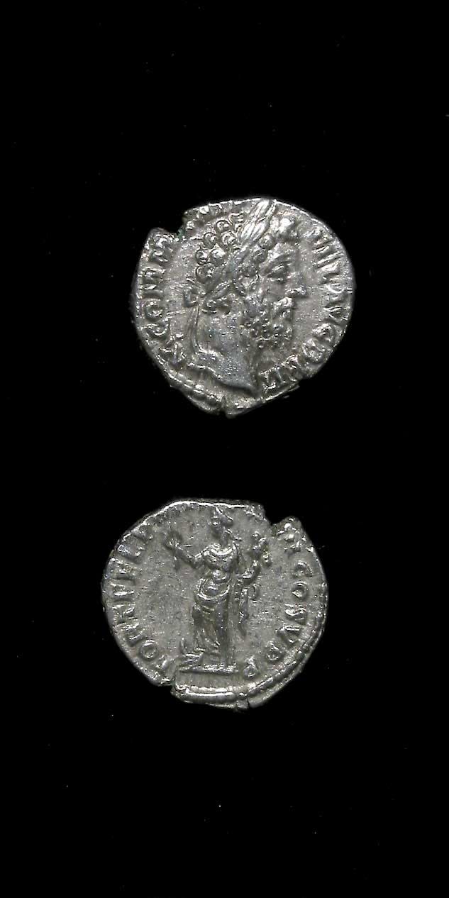 Silver Denarius of Emperor Commodus, 180 CE - 192 CE