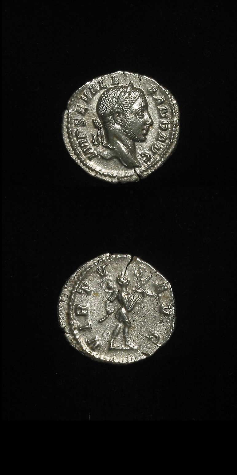 Silver Denarius of Emperor Severus Alexander, 228 CE - 231 CE