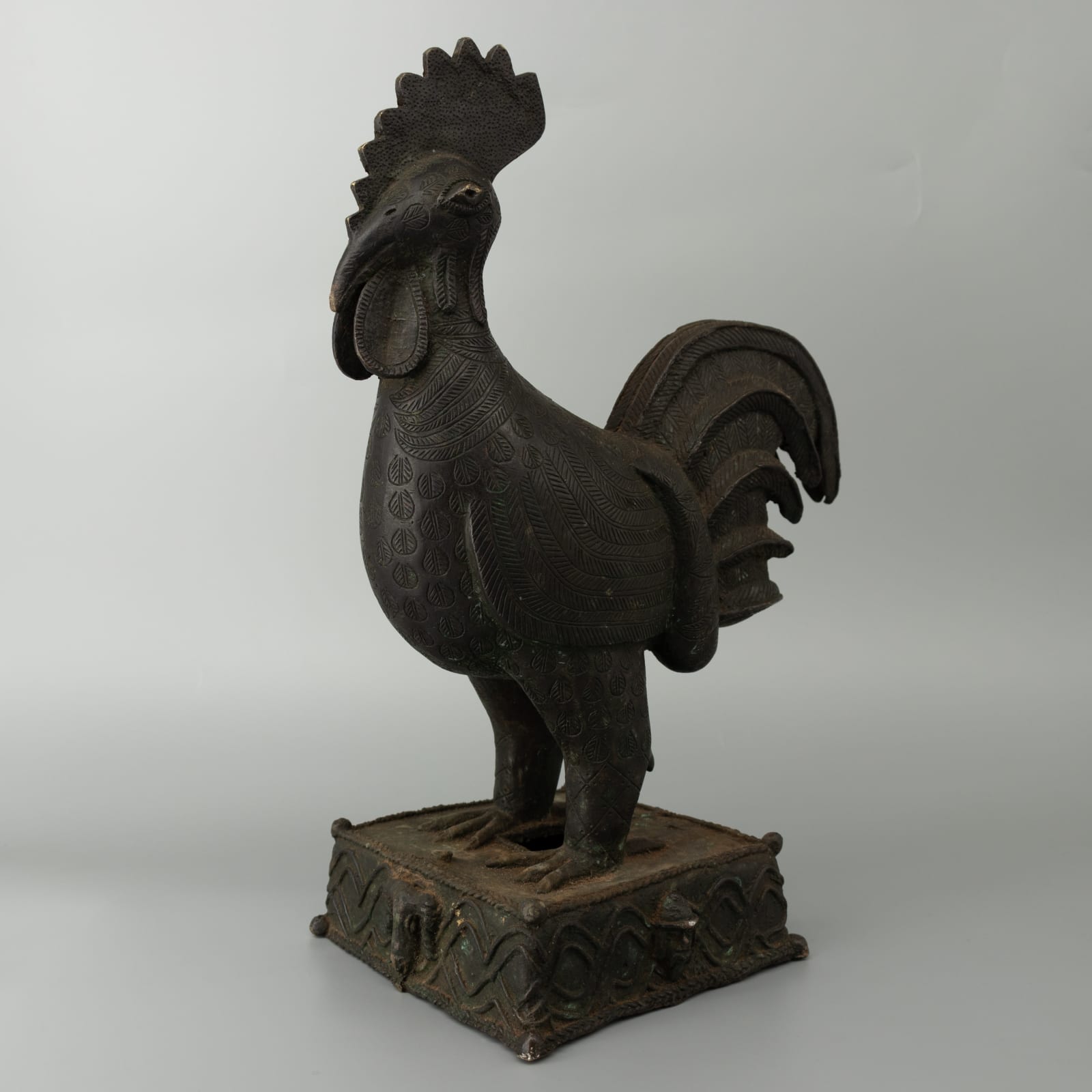 Benin Bronze Cockerel (Eson), 20th Century CE
