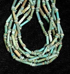 Necklace Of Egyptian New Kingdom Faience Beads, 1600 BCE - 1100 BCE