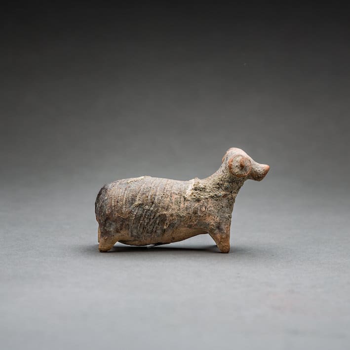 Elamite terracotta figurine of a ram, 1500 BCE - 500 BCE