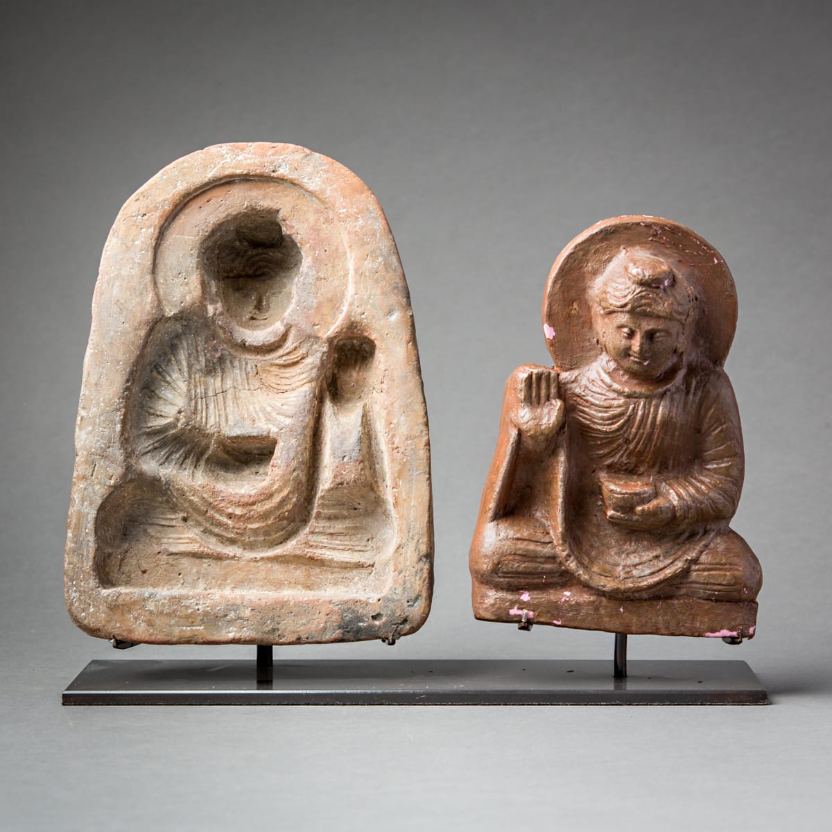 Seated Buddha Mould, with Impression, 2nd Century CE - 5th Century CE