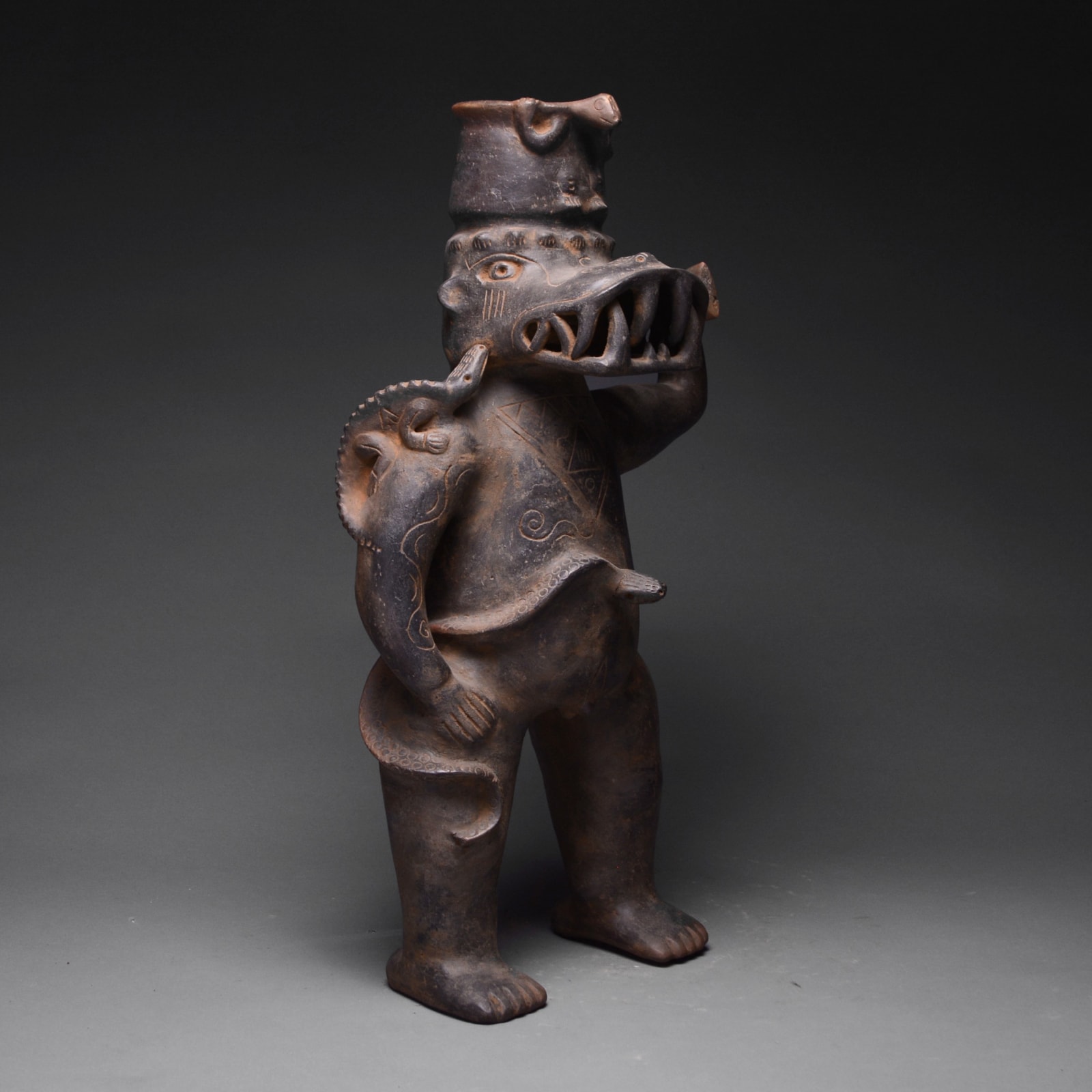 Guanacaste-Nicoya Vessel in the Form of a Saurian Deity, 200 AD to 500 AD