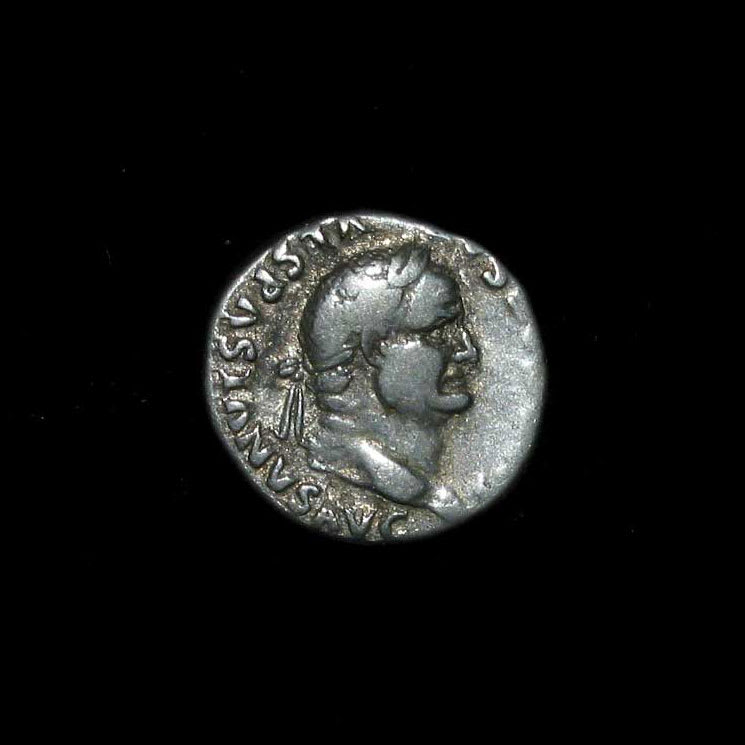 Silver Denarius of Emperor Vespasian, 69 CE - 79 CE