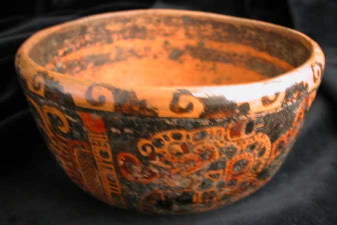 Mayan Polychrome Bowl, 500 CE - 900 CE