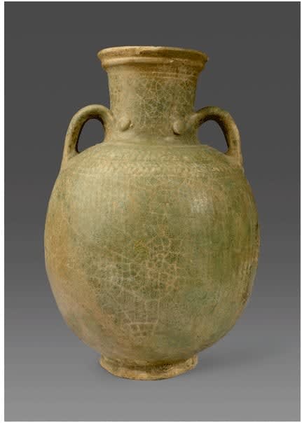 Parthian Green Glazed Amphora, 100 CE - 500 CE