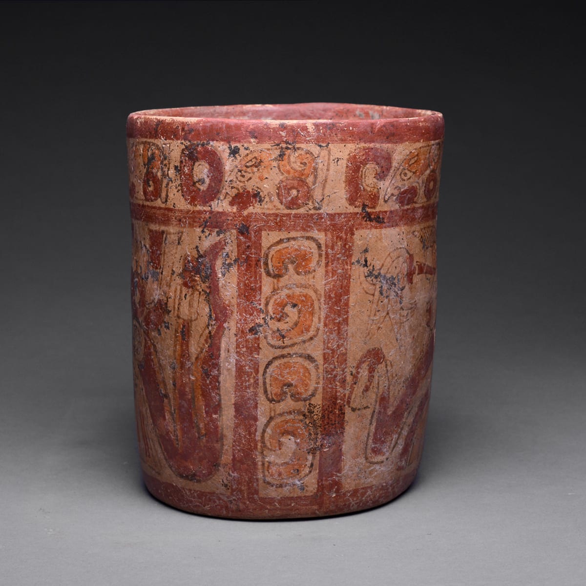 Mayan Cylindrical Vessel, 500 CE - 900 CE