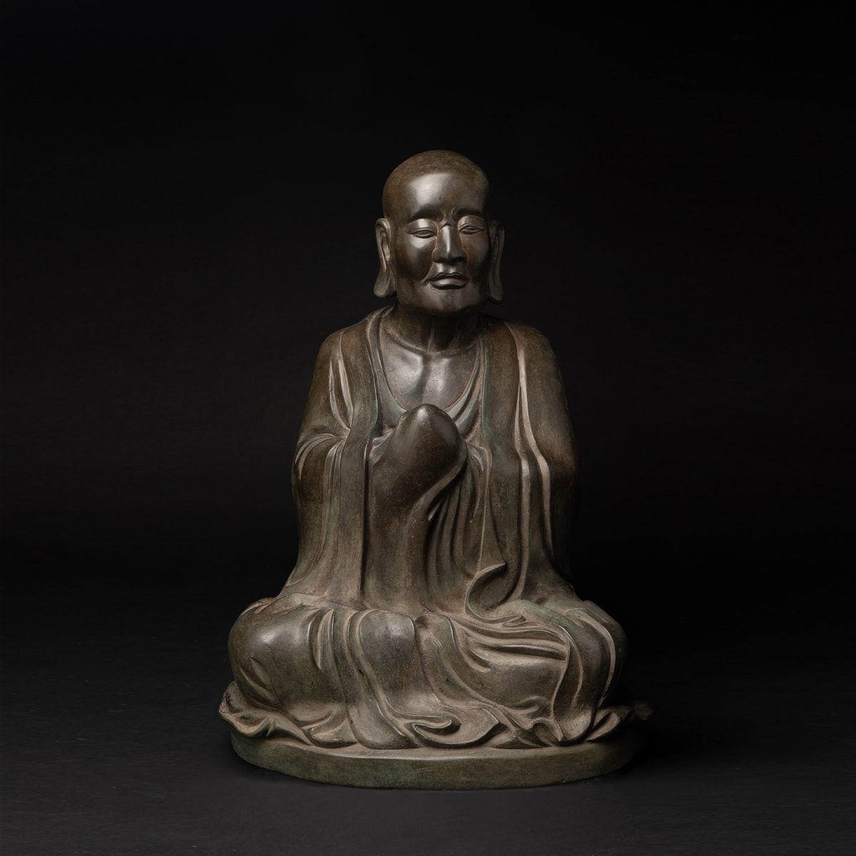 Vietnamese Bronze Seated Arhat, 18th Century CE