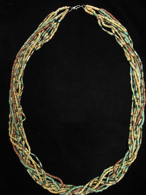 Egyptian Faience Bead Necklace, 1900 BCE - 1100 BCE
