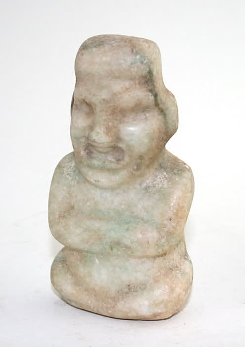 Olmec White Stone Figure, 900 BCE - 500 CE