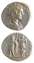Silver Denarius of Caracalla Struck While Caesar, 196 CE - 198 CE