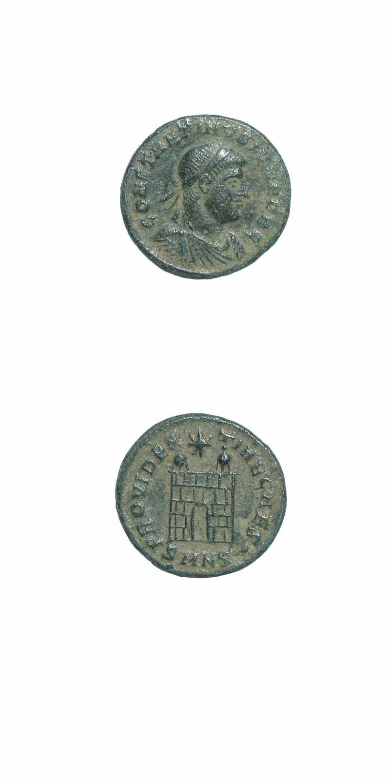 Bronze Follis of Constantine II Struck While Caesar, 316 CE - 335 CE