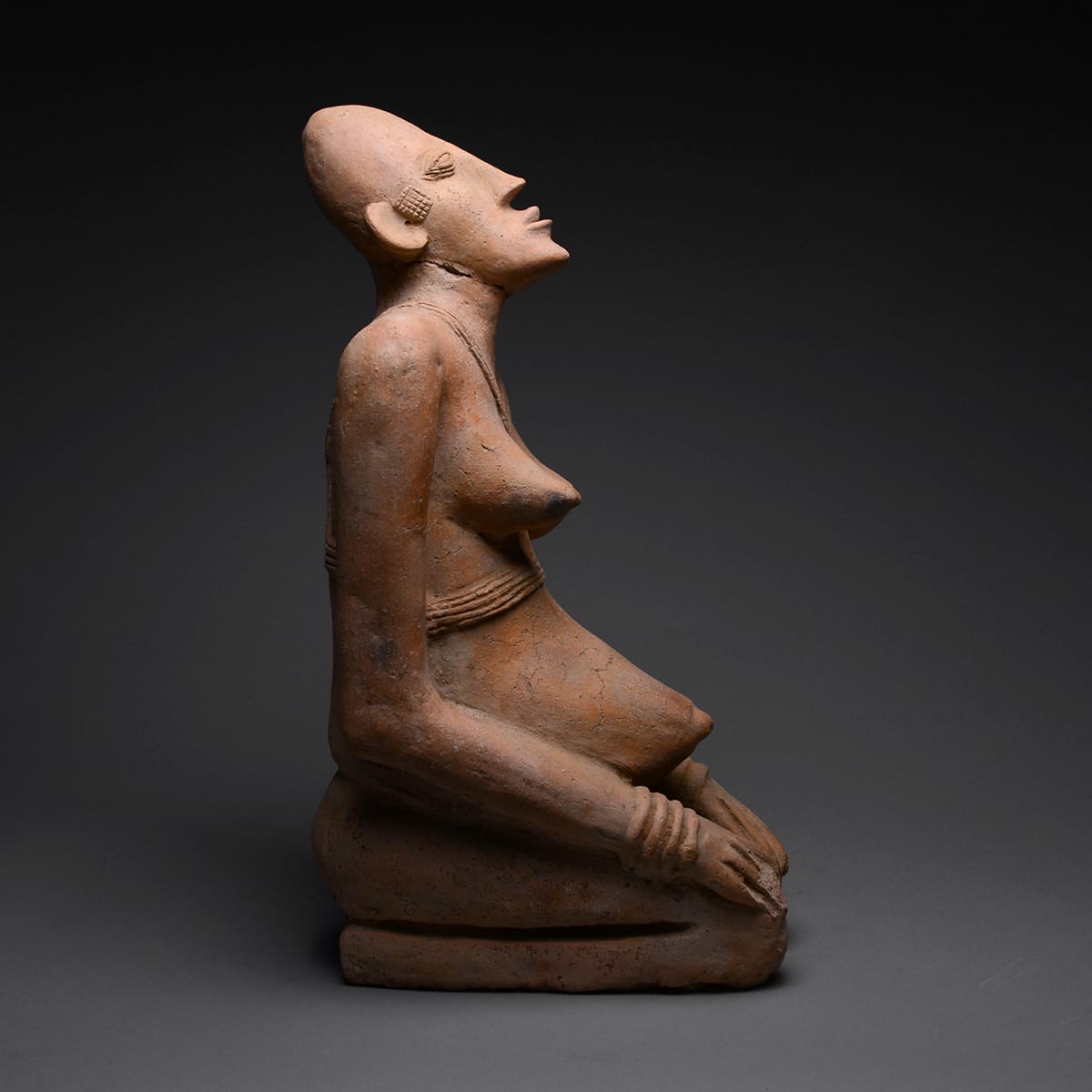 Djenne Terracotta Figure of a Kneeling Female., 1200 BCE - 1400 CE