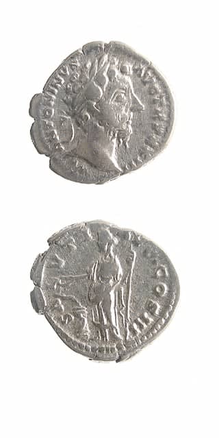 Silver Denarius of Emperor Marcus Aurelius, 161 CE - 180 CE