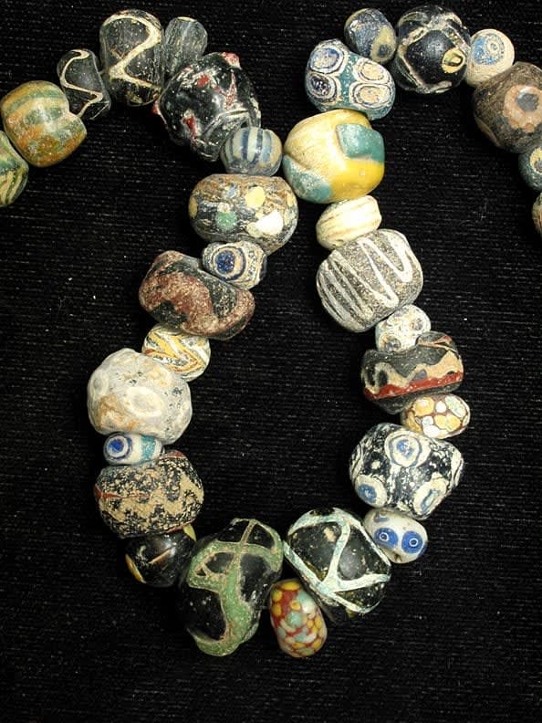 Antique Glass Bead Necklace, 600 BCE - 600 CE