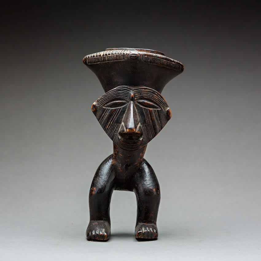 Kuba Wooden Palm Wine Cup, 19th Century CE - 20th Century CE