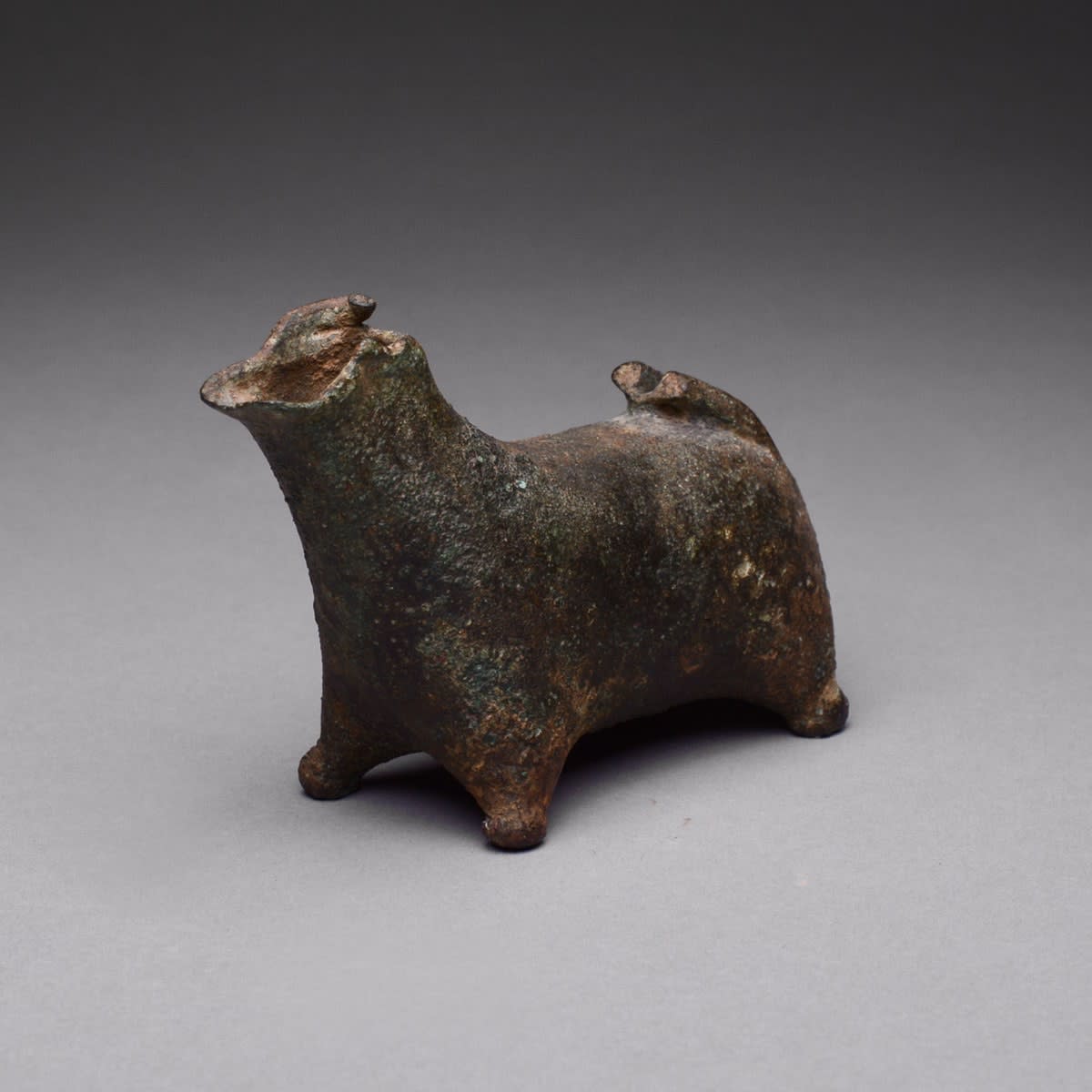 Iron Age Bronze Zoomorphic Sculpture, 900 BCE - 600 CE