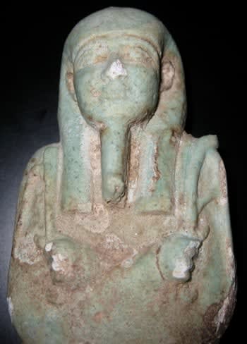 Faience Ushabti of the 26th Dynasty, 664 BCE - 525 BCE