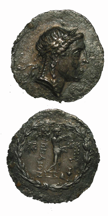 Aeolian Silver Tetradrachm of Myrina, 165 BCE