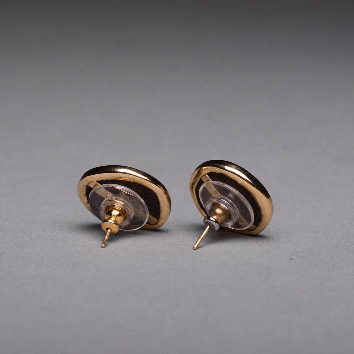 Two Roman Bronze Coins Mounted in 18 Karat Gold Earings, 4th Century CE
