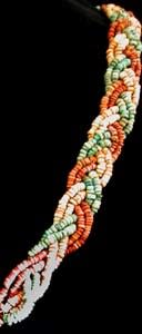 Six Strand Egyptian Faience Bead Necklace w/ Sacred Eye Of Horus, 1900 BCE - 1100 BCE