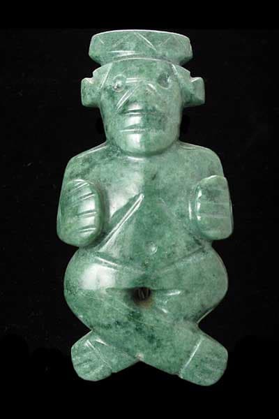 Atlantic Watershed Jade Figure Pendant, 1 CE - 500 CE