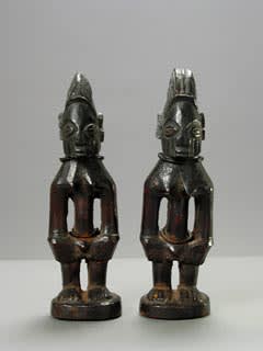 Pair of Yoruba Ibeji Twin Sculptures, 20th Century CE