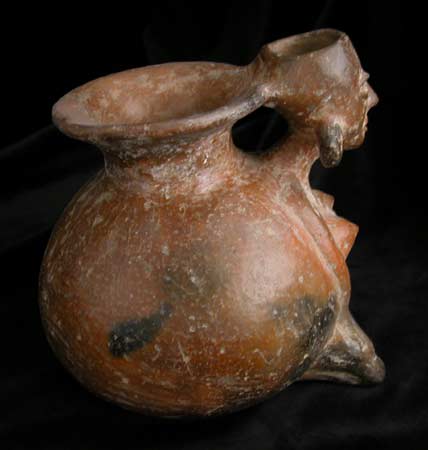 Ixtlán del Rio Style Nayarit Terracotta Vessel in the Form of a Seated Woman, 100 BCE - 250 CE
