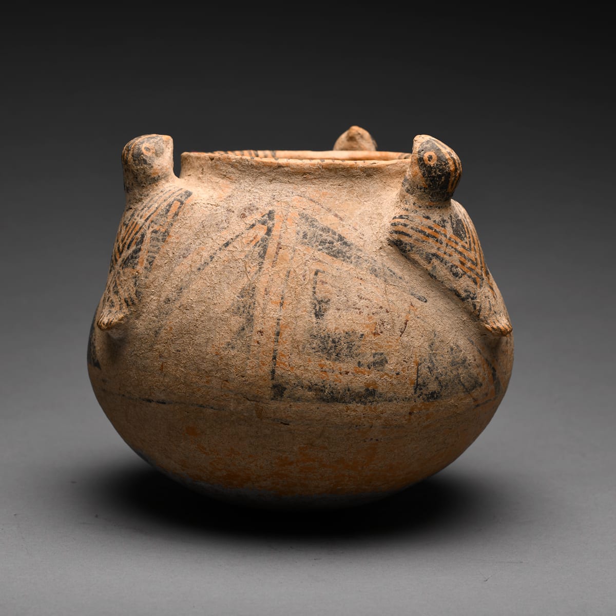 Casas Grandes Pot Decorated with Three Birds, 1160 CE - 1260 CE