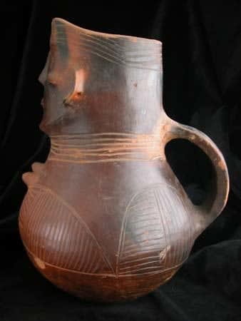 Kuba Terracotta Vessel in the Form of a Woman, 20th Century CE