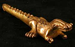 Tairona Tumbaga Pendant of an Alligator, 800 CE - 1200 CE