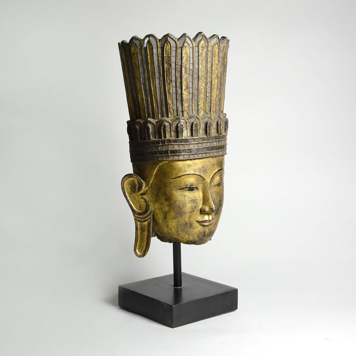 Shan Gilt Wooden Sculpture of the Buddha, 18th Century CE