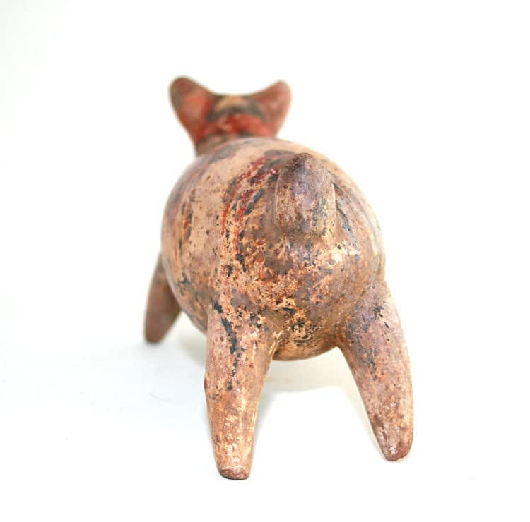 Nayarit Terracotta Dog Effigy Vessel, 300 BCE - 300 CE